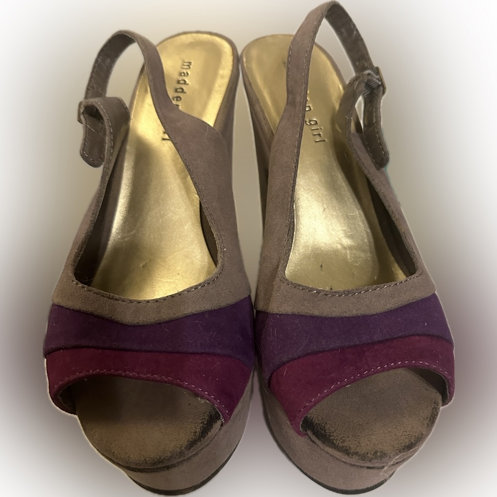 Madden Girl 70’s Retro stacked platform heels size 7 1/2